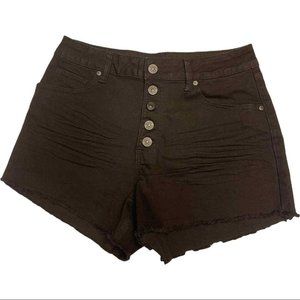 Rewash Black Button Fly Super High Rise Jean Shorts Size 7/28 NWOT